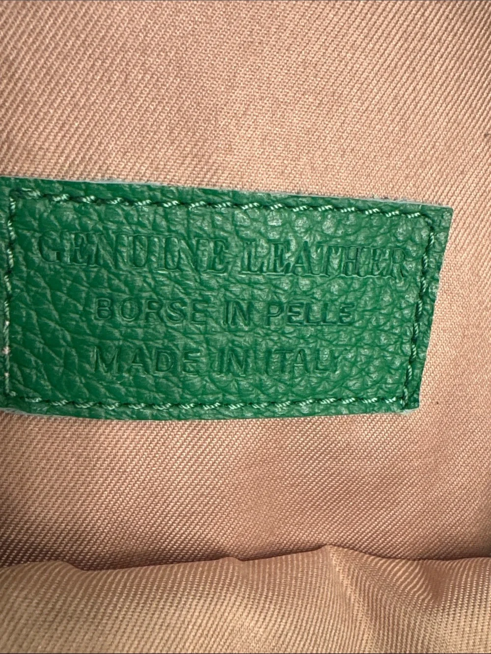 Green Mini 100% Leather Backpack
